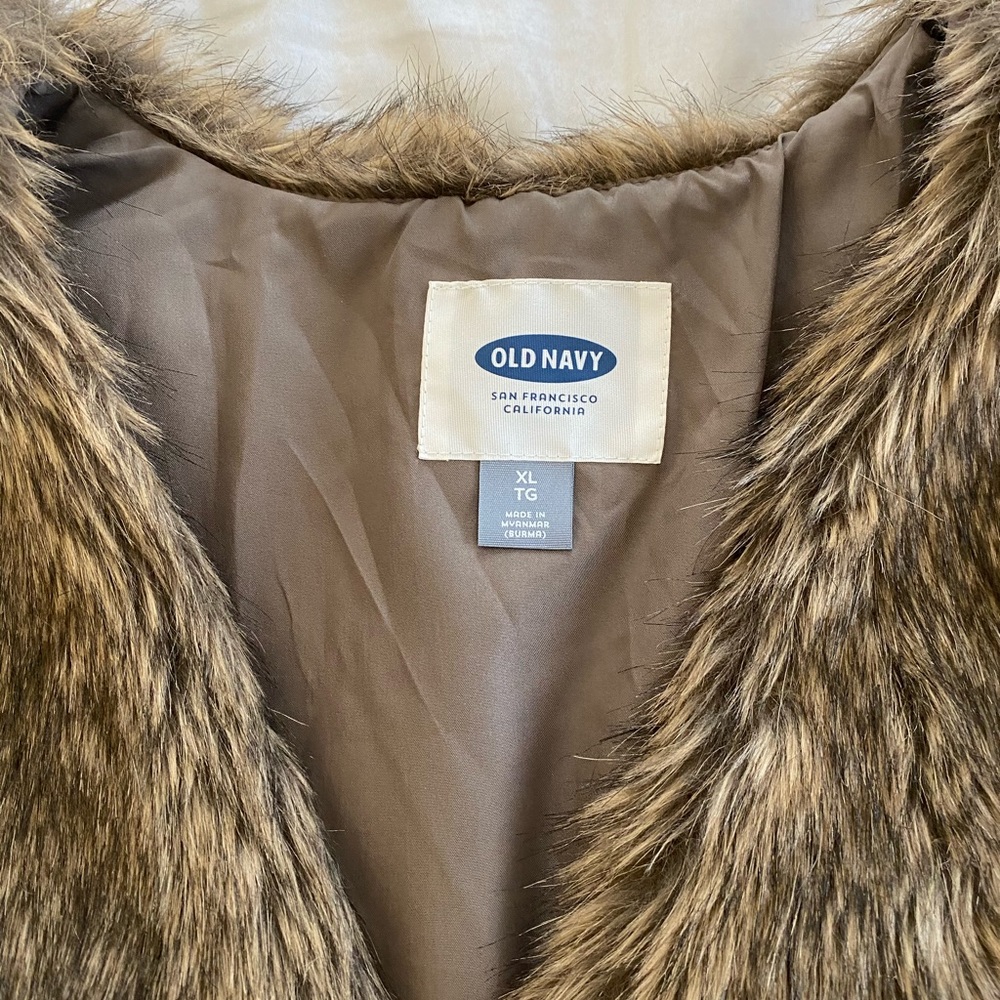 Wolf faux fur vest